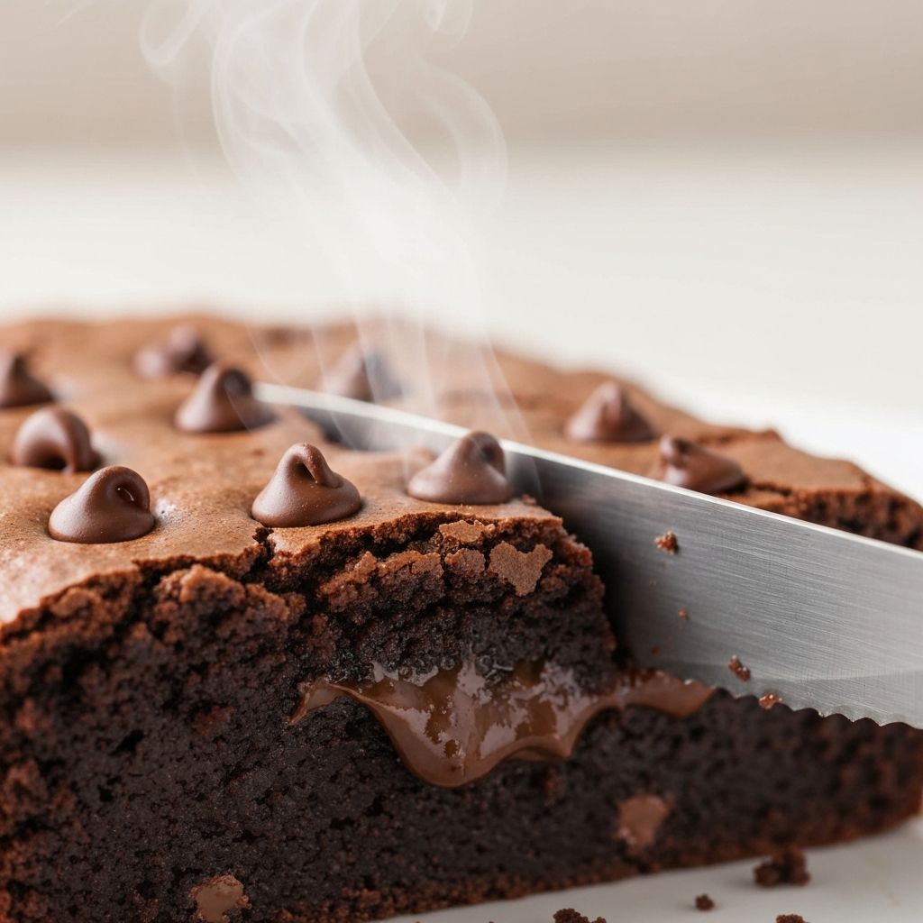 Chocolate brownie close-up